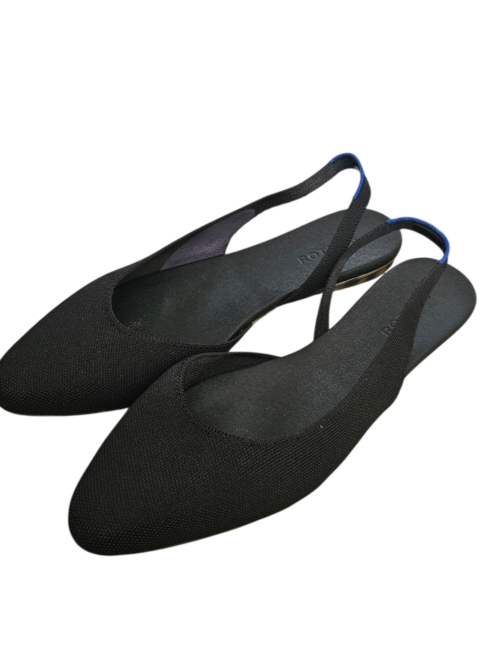 Rothy's Black Slingback Pointed-Toe Knit Flats Size 13
